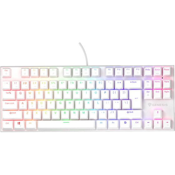 GENESIS Gaming Keyboard Thor 303 Tkl White Us Mechanical RGB, Silent Switch, Hot Swap - (NKG-2063)