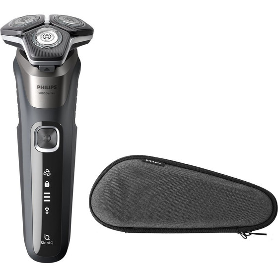 Philips Shaver Series 5000 men's Shaver Rotation Shaver Trimmer Black, Grey - (S5887/30)
