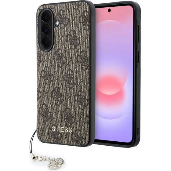 Guess 4G Charm Case For Samsung Galaxy A37 Brown - (GUHCSA37GF4GBR)