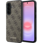 Guess Pu 4G Metal Classic Logo Case For Samsung Galaxy A37 Brown - (GUHCSA37G4GFBR)