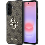 Guess Pu 4G Metal Logo Case For Samsung Galaxy A37 Brown - (GUHCSA374GMGBR)