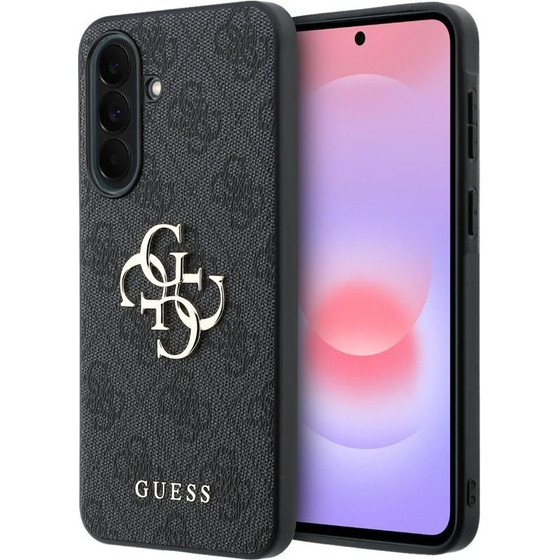Guess Pu 4G Metal Logo Case For Samsung Galaxy A37 Grey - (GUHCSA374GMGGR)