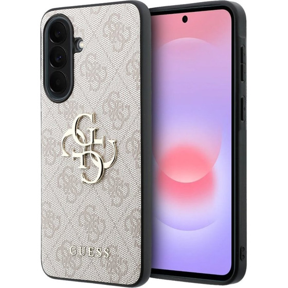 Guess Pu 4G Metal Logo Case For Samsung Galaxy A37 Pink - (GUHCSA374GMGPI)