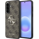 Guess Pu 4G Metal Logo Case For Samsung Galaxy A57 Brown - (GUHCSA574GMGBR)