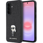 Karl Lagerfeld Fixed Glitter Metal Ikonik Case For Samsung Galaxy A37 Black - (KLHCSA37GKNPSK)