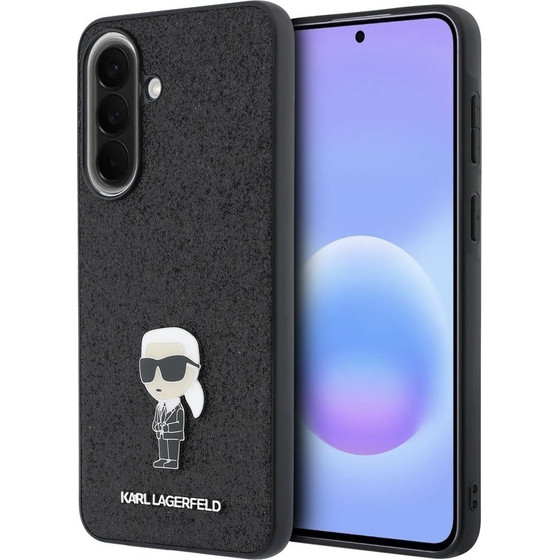 Karl Lagerfeld Fixed Glitter Metal Ikonik Case For Samsung Galaxy A57 Black - (KLHCSA57GKNPSK)