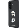 Karl Lagerfeld Liquid Silicone Metal Karl And Choupette Case For Samsung Galaxy A37 Black - (KLHCSA37PSFDHPOK)