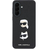 Karl Lagerfeld Liquid Silicone Metal Karl And Choupette Case For Samsung Galaxy A37 Black - (KLHCSA37PSFDHPOK)