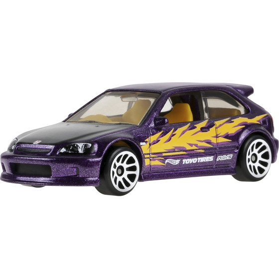 Mattel Hot Wheels Silver Series: Compact Kings - 99 Honda Civic Type R (EK9) Vehicle (JKX57)