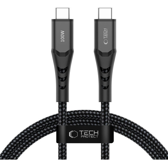 Tech-Protect Ultraboost UB11T USB-C / USB-C Pd 100W / QC3.0 Cable 100 Cm - Black - (29945-0)