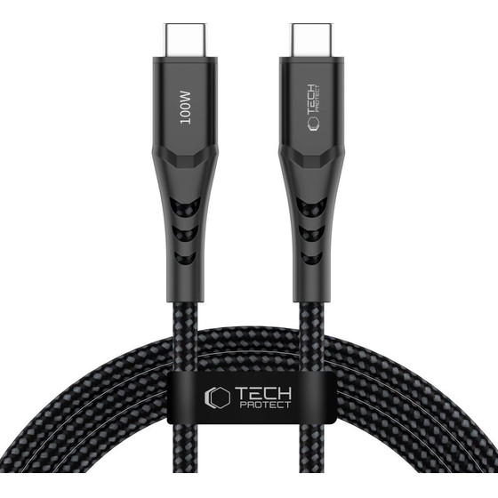 Tech-Protect Ultraboost UB11T USB-C / USB-C Pd 100W / QC3.0 Cable 200 Cm - Black - (29934-0)