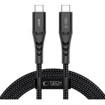 Tech-Protect Ultraboost UB11T USB-C / USB-C Pd 240W / QC3.0 Cable 200 Cm - Black - (29944-0)
