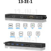 Lemorele TC200 Docking Station 13-��-1 USB-C Hub ��� Macbook Pro / Air �� Dual 4K HDMI, VGA, Pd 100W, SD/Tf & Audio Jack - (04937)