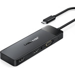 Lemorele TC94 Docking Station 10-��-1 USB-C Hub �� Triple Display (Dual Hdmi + VGA), Pd 100W, SD/Tf & Audio ��� Laptop / Macbook / Surface - (04938)