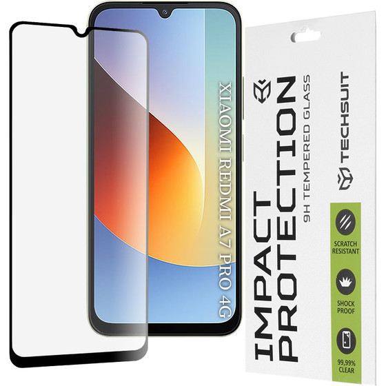 Techsuit - 111D Full Cover / Full Glue Glass - Xiaomi Redmi A7 Pro 4G - Black