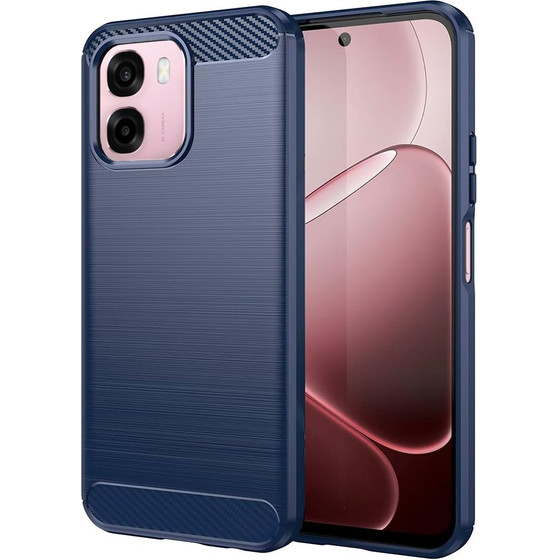 Techsuit - Carbon Silicone - Oppo A6 4G / A6x 4G / A6x 5G / A6k 4G - Blue