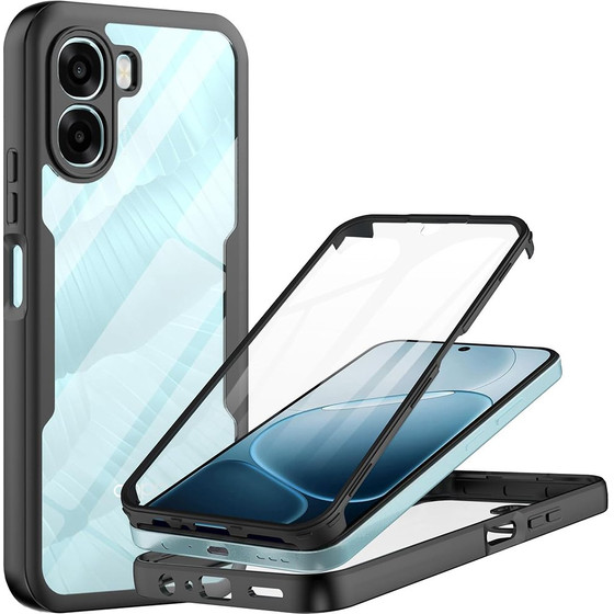 Techsuit - Colorverse 360 Series + Screen Protector - Oppo A6x 4G / A6x 5G / A6k 4G - Black