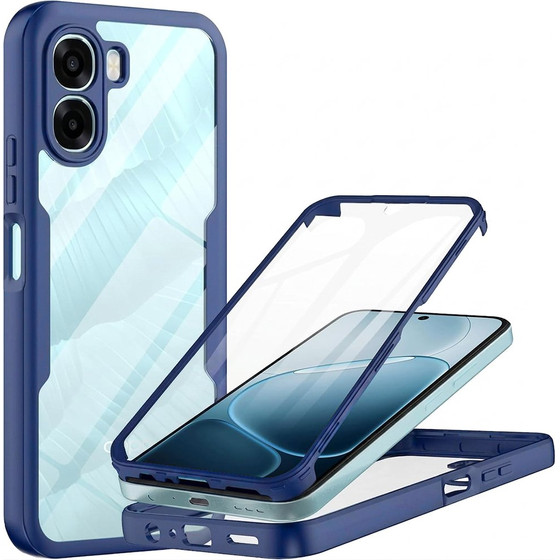 Techsuit - Colorverse 360 Series + Screen Protector - Oppo A6x 4G / A6x 5G / A6k 4G - Blue