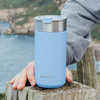 Quokka Boost Coffee Tumbler - Stainless Steel Thermal Mug With Infuser 400ml (Denim Blue) - (40083)