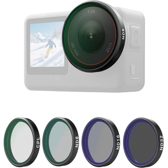 Telesin ��� ������� CPL/ND8/ND16/ND32 ��� Dji Osmo Action 6 (4 �������). - (S5-FLT-40)