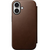 Nomad Modern Leather Folio, Brown - Iphone 16 - (NM01683285)