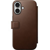 Nomad Modern Leather Folio, Brown - Iphone 16 - (NM01683285)