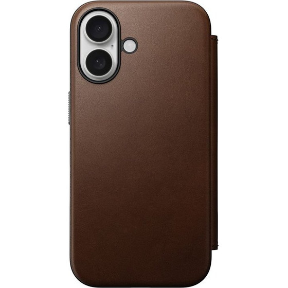 Nomad Modern Leather Folio, Brown - Iphone 16 - (NM01683285)
