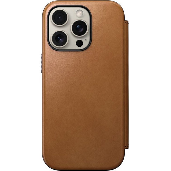 Nomad Modern Leather Folio, English Tan-C - Iphone 16 Pro - (NM01678885)