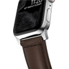 Nomad Traditional Band, silver/Brown - Aw Ultra 2/1 (49mm) 9/8/7 (45mm)/6/SE/5/4 (44mm)/3/2/1 (42mm) - (NM1A4RST00)