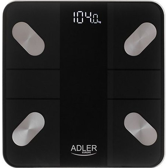 Adler Electronic Bathroom Scale Ad 8186 Black - (Ad 8186b)