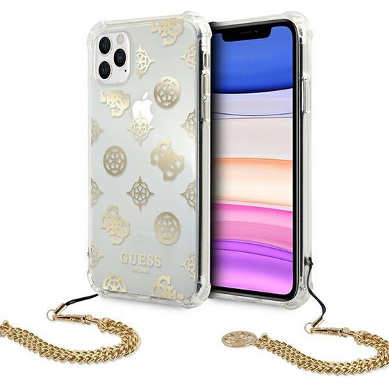 Guess Iphone 11 Pro 5,8 Gold Hardcase Peony Chain Collection - (GUHCN58KSPEGO)