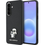 Karl Lagerfeld Case Saffiano w/ Karl&Choupette Metal Logo For Samsung Galaxy A37 5G Black - (KLHCSA37PSAKCMPK)