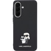 Karl Lagerfeld Case Saffiano w/ Karl&Choupette Metal Logo For Samsung Galaxy A57 5G Black - (KLHCSA57PSAKCMPK)