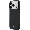 MERCEDES Case Leather Mesh With Bow Line Magsafe For Iphone 17 Pro Black - (MEHMP17L25PMERCK)