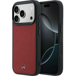 MERCEDES Case Leather Mesh With Bow Line Magsafe For Iphone 17 Pro Max Red - (MEHMP17X25PMERCR)