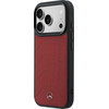 MERCEDES Case Leather Mesh With Bow Line Magsafe For Iphone 17 Pro Red - (MEHMP17L25PMERCR)