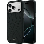 MERCEDES Case Leather With Crossed Lines Magsafe For Iphone 17 Pro Black - (MEHMP17L25PSECLK)