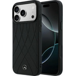 MERCEDES Case Leather With Crossed Lines Magsafe For Iphone 17 Pro Max Black - (MEHMP17X25PSECLK)