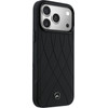 MERCEDES Case Leather With Crossed Lines Magsafe For Iphone 17 Pro Max Black - (MEHMP17X25PSECLK)
