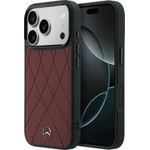 MERCEDES Case Leather With Crossed Lines Magsafe For Iphone 17 Pro Max Red - (MEHMP17X25PSECLR)