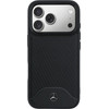 MERCEDES Case Leather Wood Effect And Curve Magsafe For Iphone 17 Pro Black - (MEHMP17L25PCBPWK)