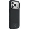 MERCEDES Case Leather Wood Effect And Curve Magsafe For Iphone 17 Pro Black - (MEHMP17L25PCBPWK)
