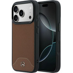 MERCEDES Case Leather Wood Effect And Curve Magsafe For Iphone 17 Pro Camel - (MEHMP17L25PCBPWCA)