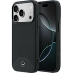 MERCEDES Case Leather Wood Effect And Curve Magsafe For Iphone 17 Pro Max Czarny - (MEHMP17X25PCBPWK)