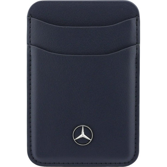 MERCEDES Portfel Magnetyczny Leather Granatowy - (MECSMPUDCSV)