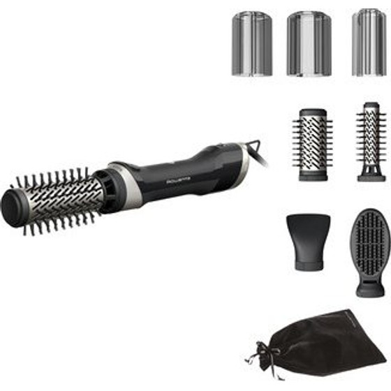 Rowenta Brush Activ Hair Styling Tool Hot Air Brush Warm Black, Silver 1000 W - (UB9540F0)