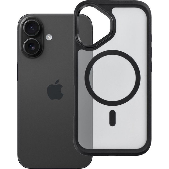 FORCELL Case For Iphone 16 F-Protect Smoke Hybrid Premium Compatible With Magsafe black