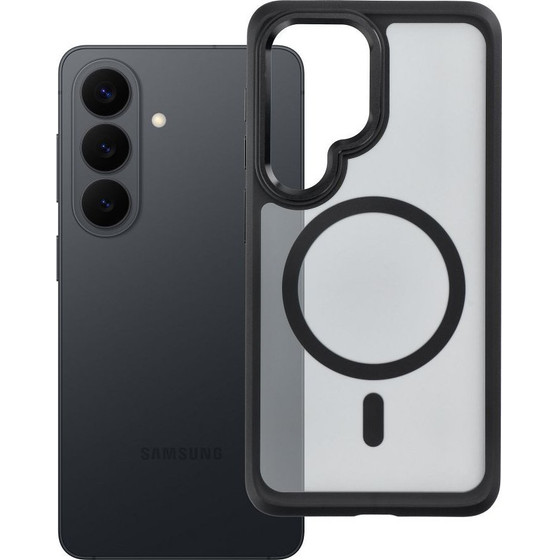 FORCELL Case For Samsung S26 F-Protect Smoke Hybrid Premium Compatible With Magsafe black