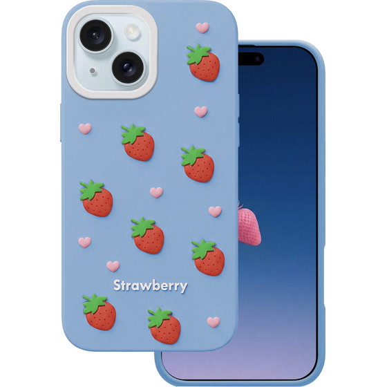 TFO Strawberry Case For Iphone 13 / 14 / 15 6,1'' blue