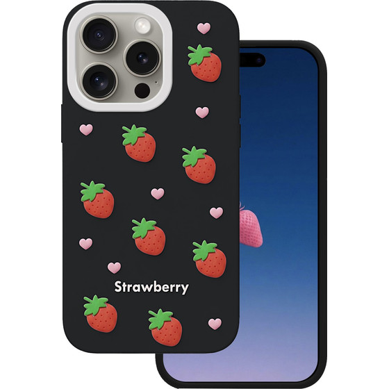 TFO Strawberry Case For Iphone 14 Pro / 15 Pro 6,1'' black